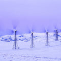 Wind Farm in Winter Mural Wallpaper - pure wallpaper artwork