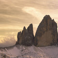 Golden Alpine Twilight Mural Wallpaper - pure wallpaper artwork