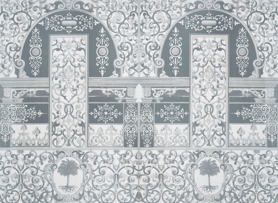 German Renaissance, Stone Mural Wallpaper