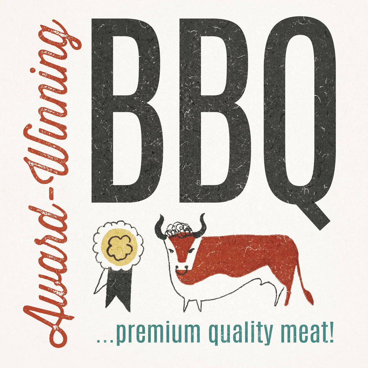 Retro Food Award Winning BBQ Mural Wallpaper - pure wallpaper artwork