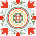 Tex Mex Mandala Tile I Mural Wallpaper - pure wallpaper artwork