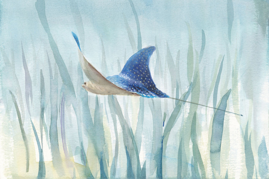 Undersea Ray Mural Wallpaper