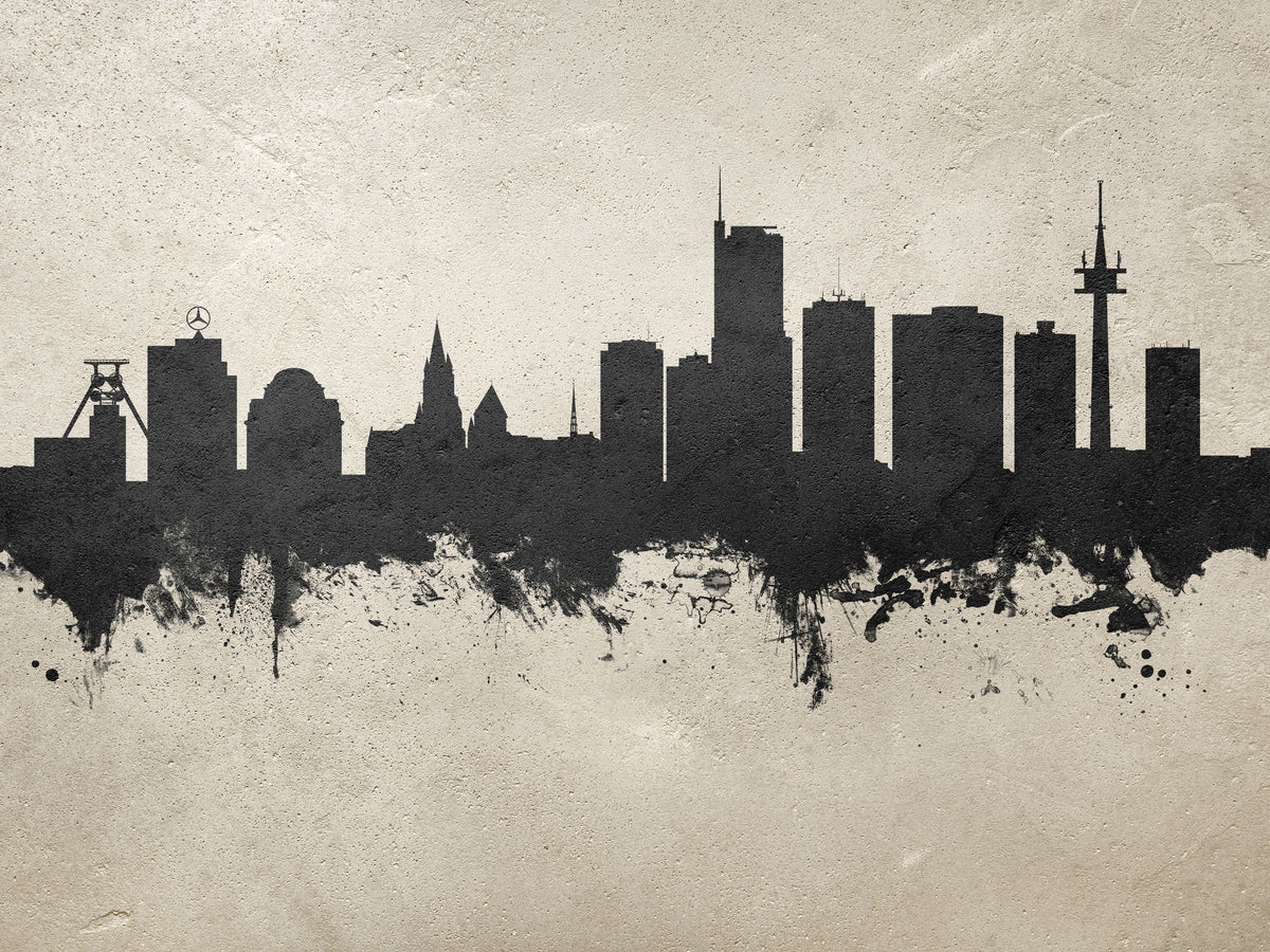 Essen Germany Skyline Concrete Mural Wallpaper - pure wallpaper artwork