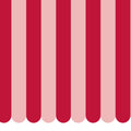 Scalloped Circus Stripes, Red on Pink Mural Wallpaper - pure wallpaper artwork