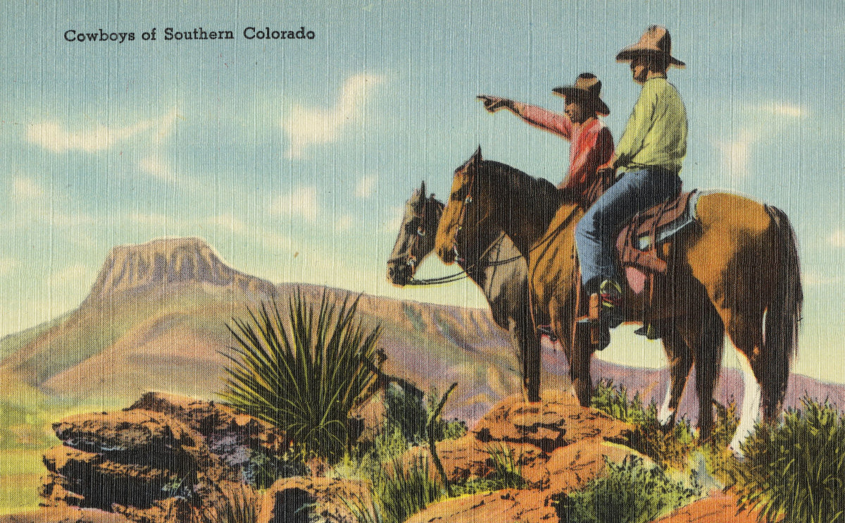 Greetings From Colorado Cowboys Mural Wallpaper - pure wallpaper artwork