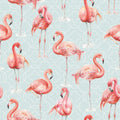 Flamingo Goals Blue Mural Wallpaper - pure wallpaper artwork