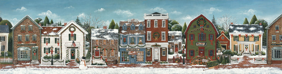 Christmas Village II Mural Wallpaper