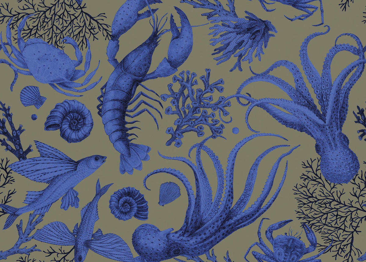 Ocean Miracles, Blue Green Mural Wallpaper - pure wallpaper artwork
