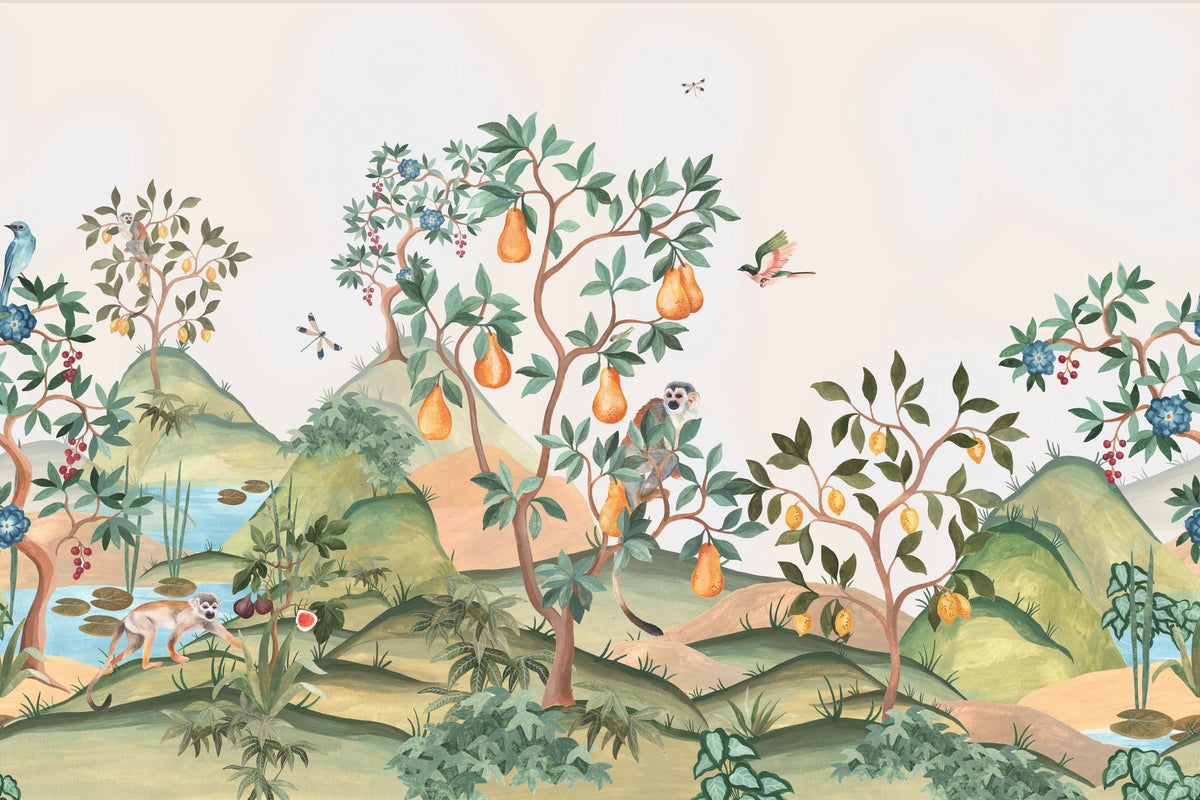 Orchard Reverie, Cream Mural Wallpaper - pure wallpaper artwork