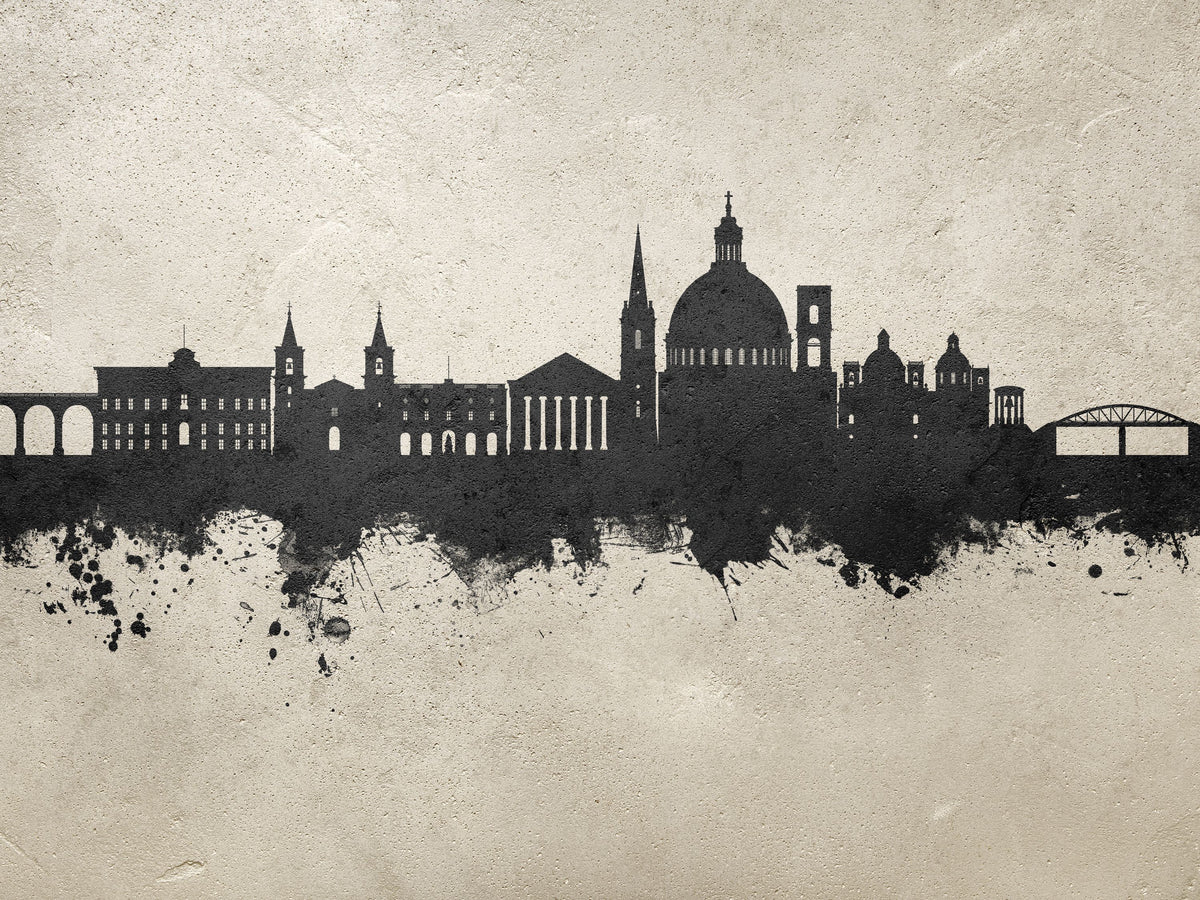 Valletta Malta Skyline Concrete Mural Wallpaper - pure wallpaper artwork