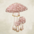 Woodland Mushroom II Honeybloom Mural Wallpaper - pure wallpaper artwork