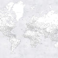 World Map Cities - Siv Mural Wallpaper - pure wallpaper artwork