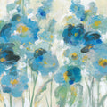 Blue Blooms Mural Wallpaper - pure wallpaper artwork