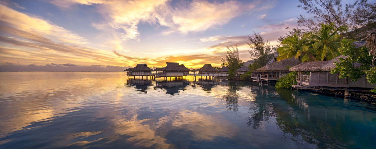 Bungalow Sunset Mural Wallpaper - pure wallpaper artwork