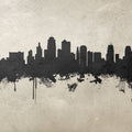 Kansas City Missouri Skyline Concrete Mural Wallpaper - pure wallpaper artwork