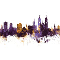 St Gallen Switzerland Skyline Purple & Gold Mural Wallpaper - pure wallpaper artwork
