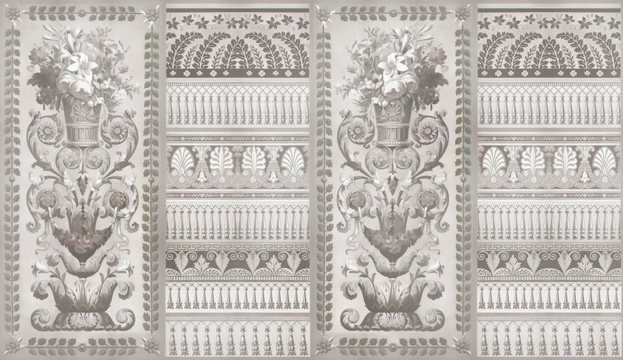 Flower Mountain, Ecru Mural Wallpaper