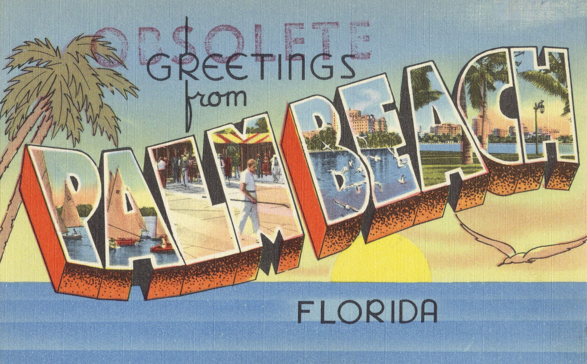 Greetings From Palm Beach Mural Wallpaper - pure wallpaper artwork