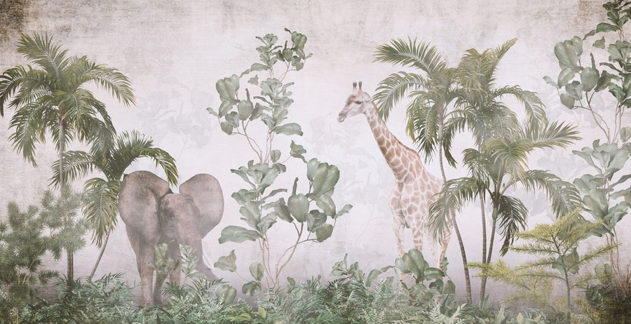 Jungle Wallpaper Mural – Rainforest Wall Mural – Jungle Oasis printable artwork