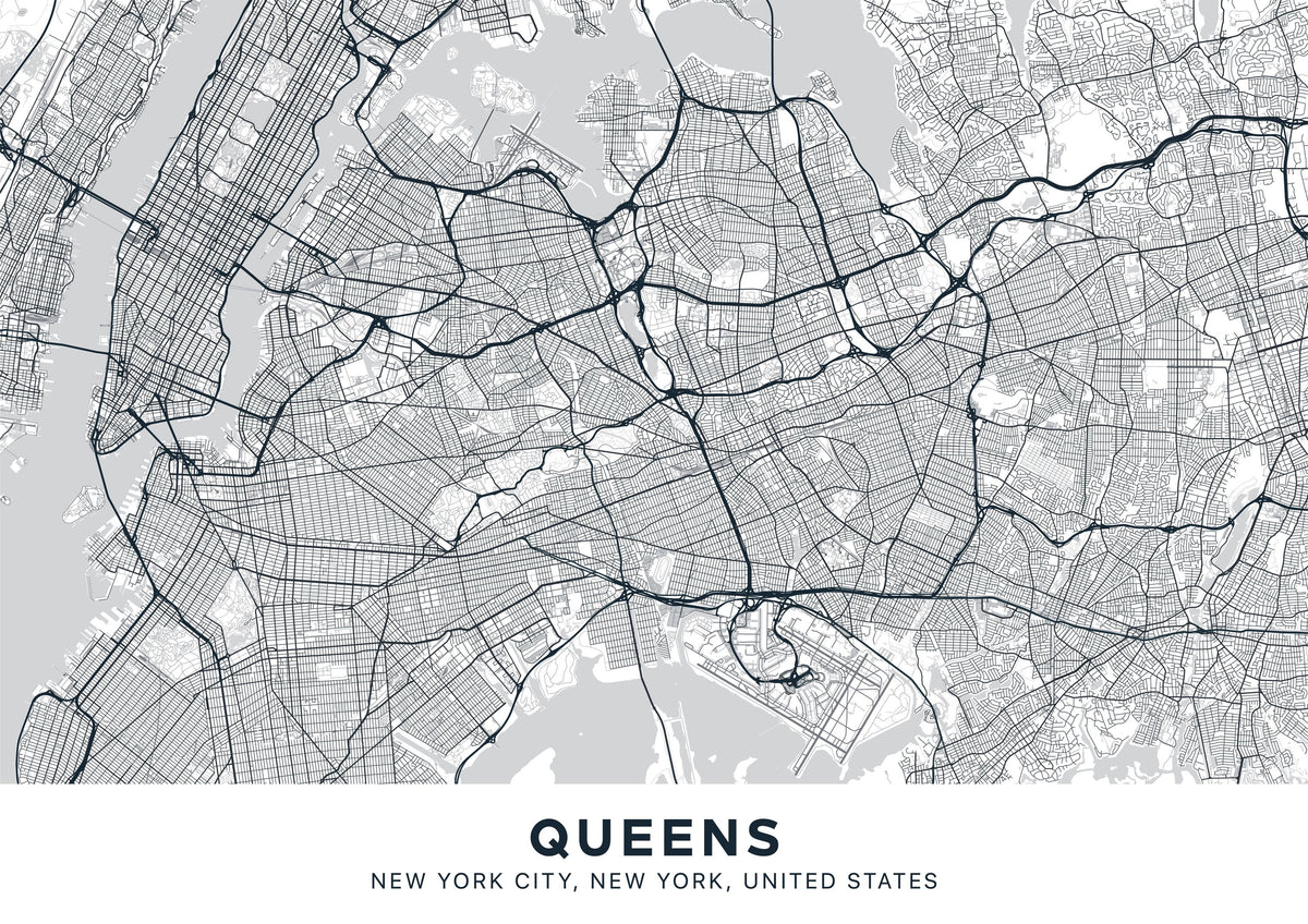 Map of Queens Mural Wallpaper - pure wallpaper artwork