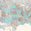 US Map Detailed - Romy Mural Wallpaper - pure wallpaper artwork