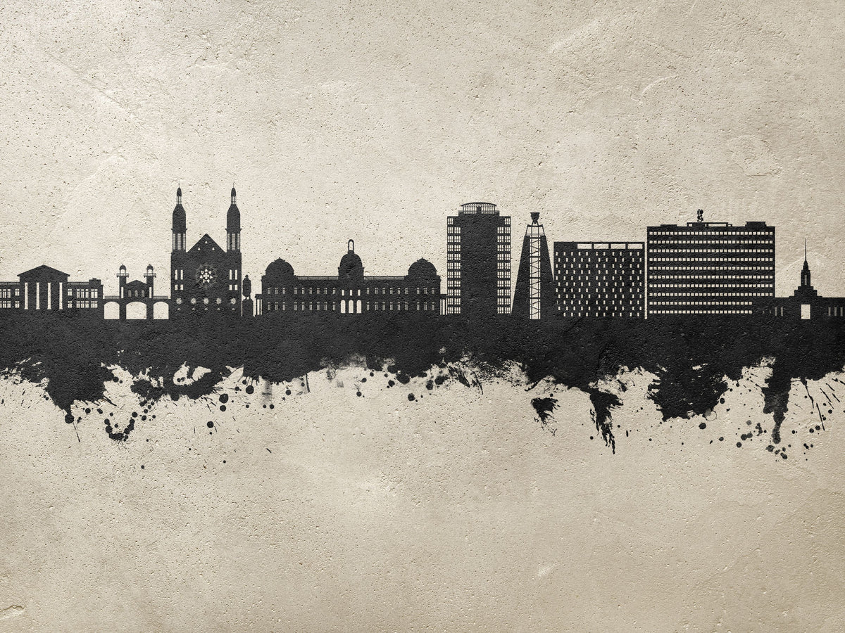 Port-au-Prince Haiti Skyline Concrete Mural Wallpaper - pure wallpaper artwork