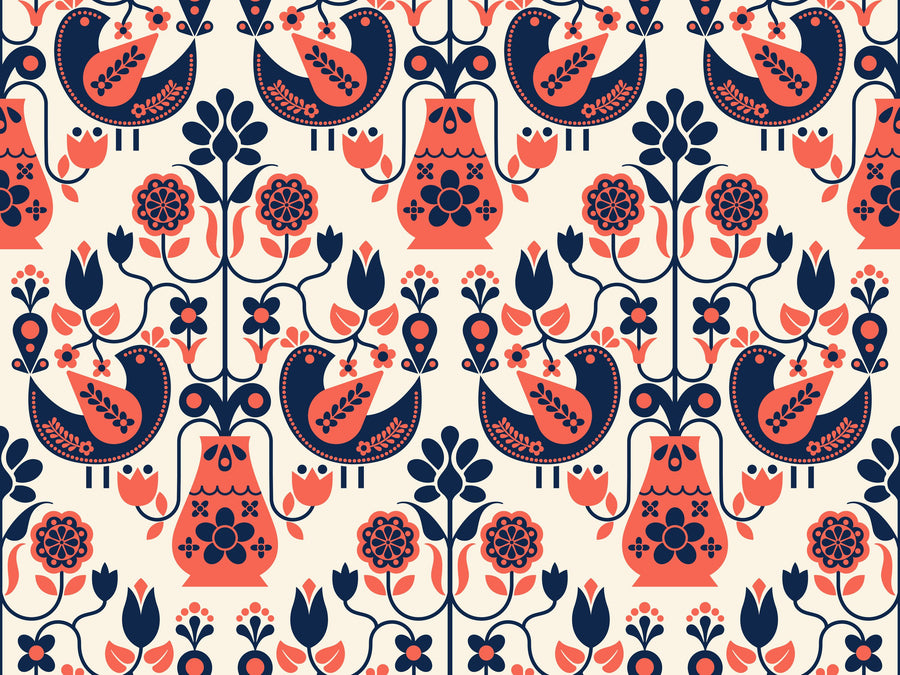 Dandi Scandi, Coral Mural Wallpaper