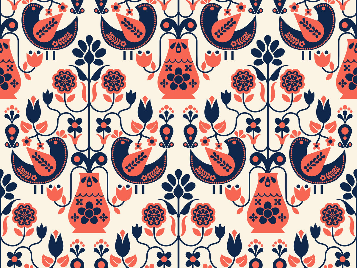 Dandi Scandi, Coral Mural Wallpaper - pure wallpaper artwork