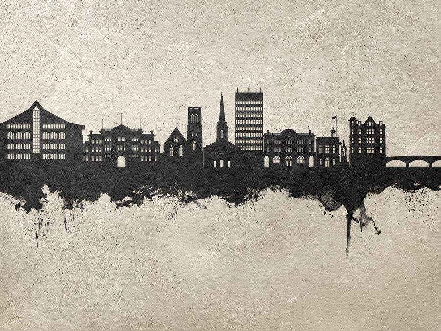Maidstone England Skyline Concrete Mural Wallpaper