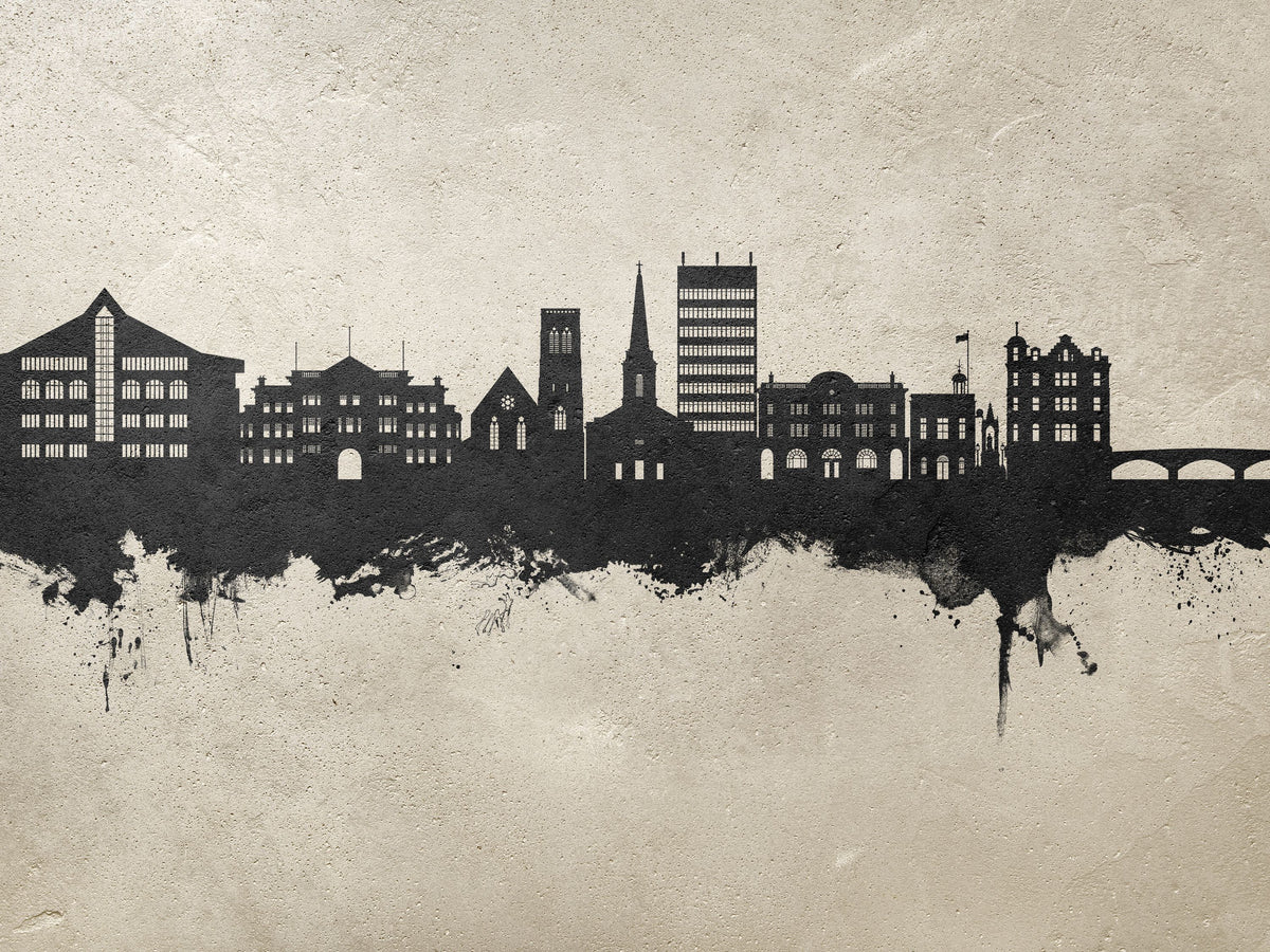 Maidstone England Skyline Concrete Mural Wallpaper - pure wallpaper artwork