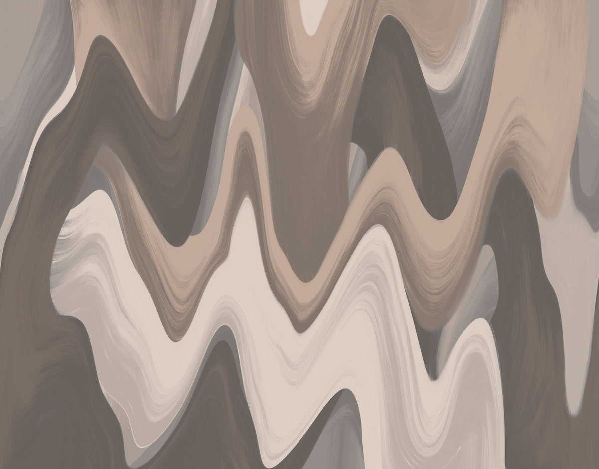Abstract Paints, Mocha Mural Wallpaper - pure wallpaper artwork