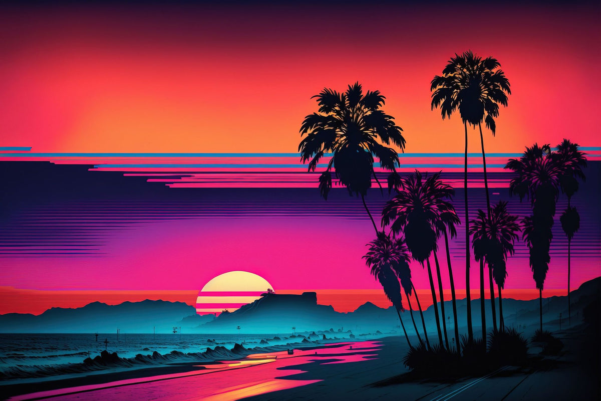 Evening Beach Mural Wallpaper - pure wallpaper artwork