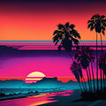 Evening Beach Mural Wallpaper - pure wallpaper artwork