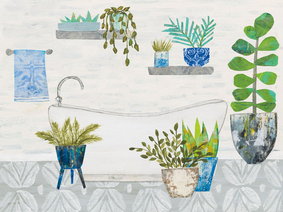 Botanical Bathroom II Mural Wallpaper