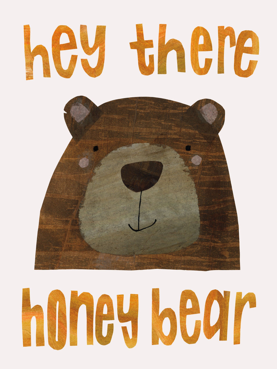Hey There Honey Bear Mural Wallpaper