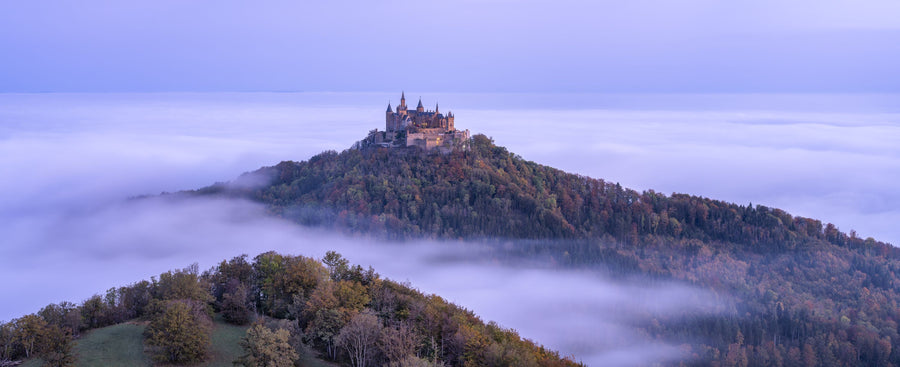Hohenzollern Castle Fog Mural Wallpaper