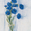 Cornflowers on Linen Mural Wallpaper - pure wallpaper artwork