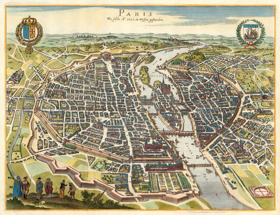 Paris 1620 Mural Wallpaper