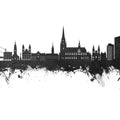 Linz Austria Skyline Black & White Mural Wallpaper - pure wallpaper artwork