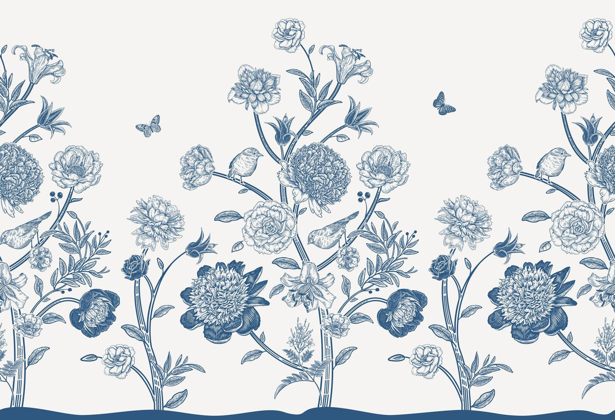 Tapete "Stolze viktorianische Blumen"