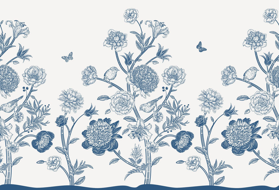 Floral Wallpaper Mural – Flower Wallpaper – Proud Victorian Flowers printable artwork