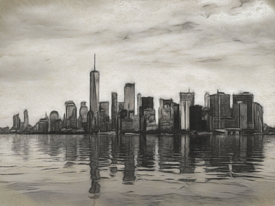 Charcoal New York Mural Wallpaper