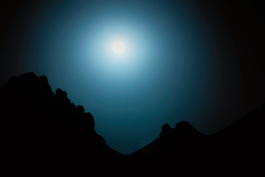 Desert Blue Moon Mural Wallpaper