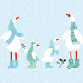 Ducks in the Snow I Mural Wallpaper - pure wallpaper artwork