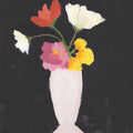 Floral on Black I Mural Wallpaper - pure wallpaper artwork