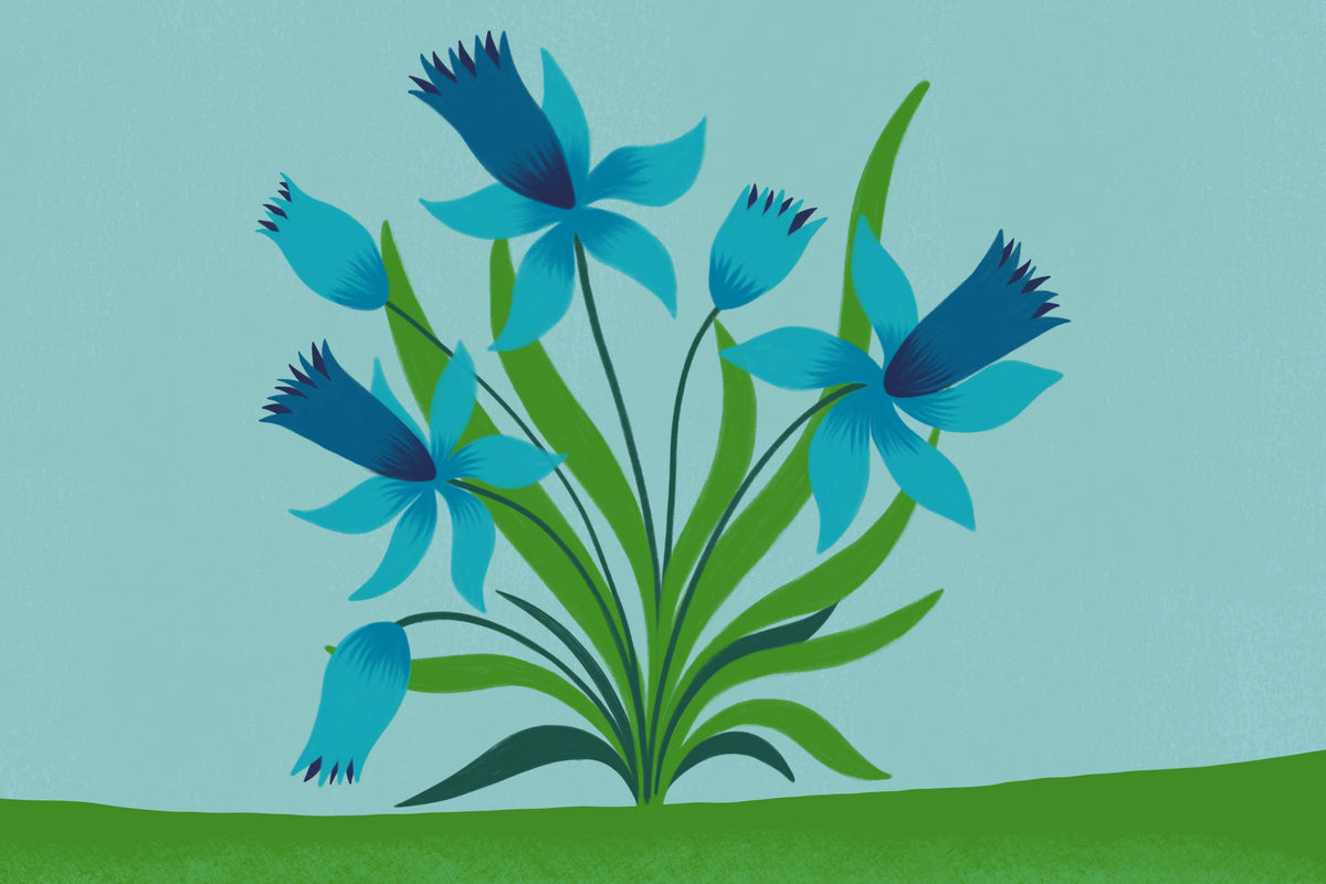 Happy Spring Flower Mural Wallpaper - pure wallpaper artwork