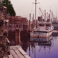 Lobster Traps and Fishing Boats Mural Wallpaper - pure wallpaper artwork