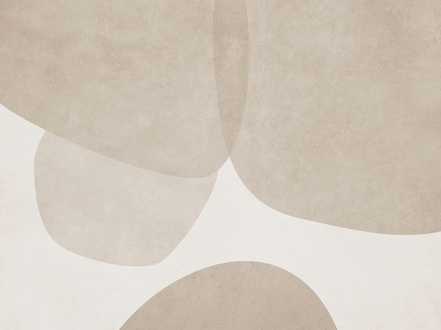 Embracing Shapes, Alpine Oat Mural Wallpaper