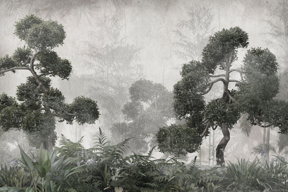 Dainty Trees Mural Wallpaper - pure wallpaper artwork