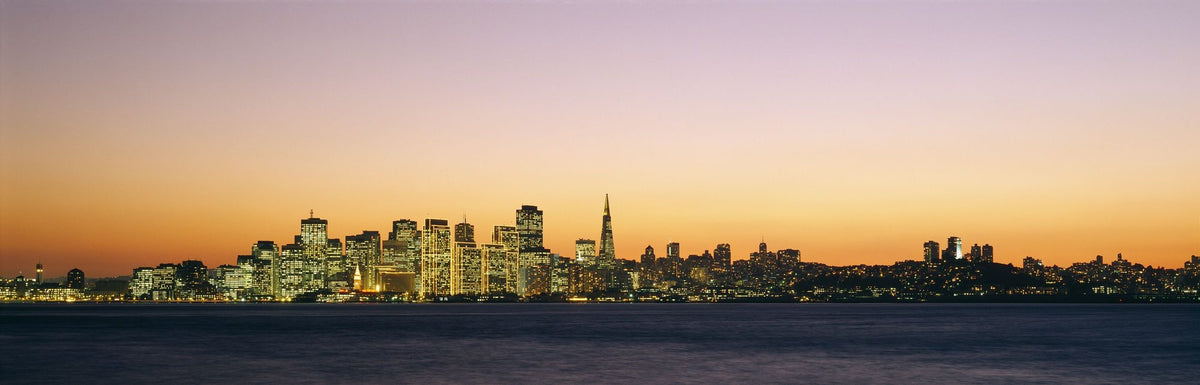 Sunset Metropolis Mural Wallpaper - Red Tone - pure wallpaper artwork